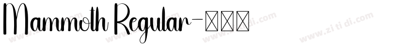 Mammoth Regular字体转换